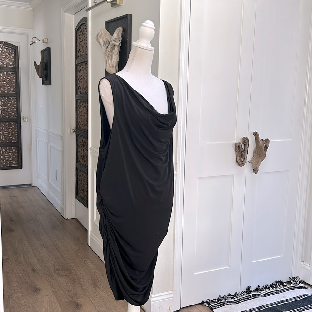 Torrid‎ Womens Plus Black Ruched Stretch Midi Dress 4X Party Evening Cocktail